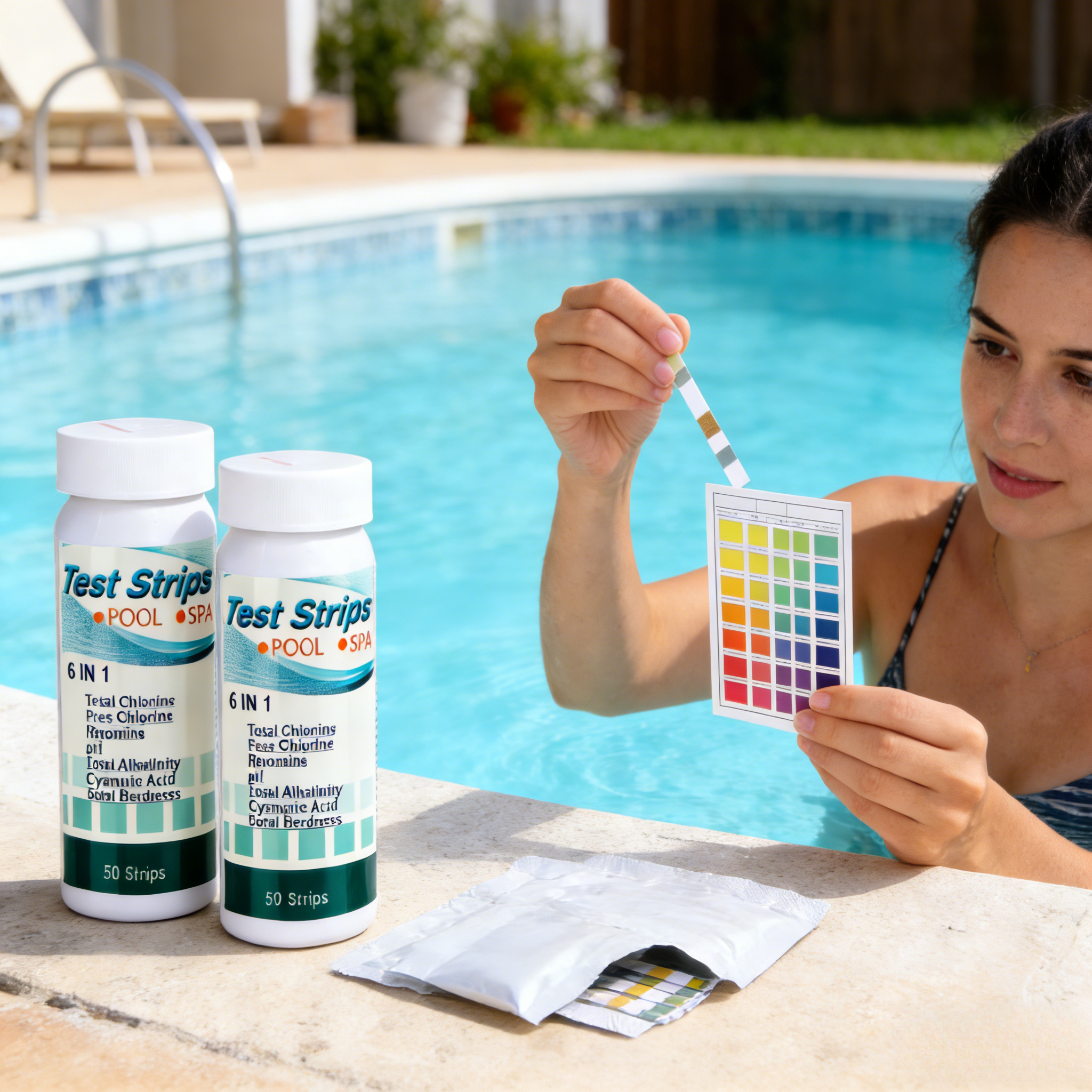 Marine Aquarium Water Test Kit - 6 in 1 Pool Water Test
