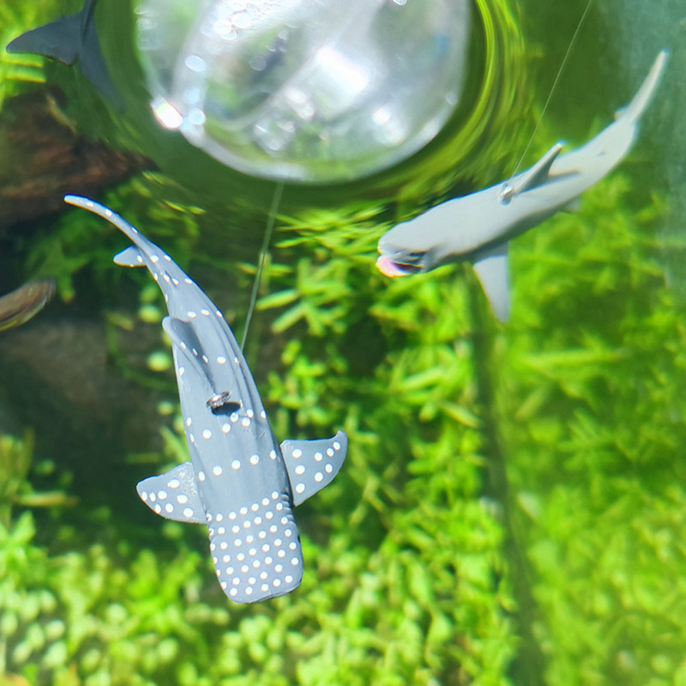 Aquarium Marine Setup - 3Pcs Aquarium Floating Shark Ornament Realistic