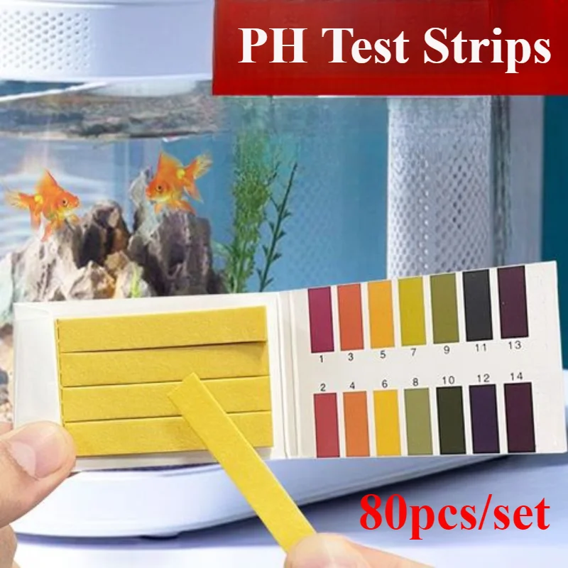 Marine Aquarium Water Test Kit - 1set PH Test Strip 1-14 Indicator