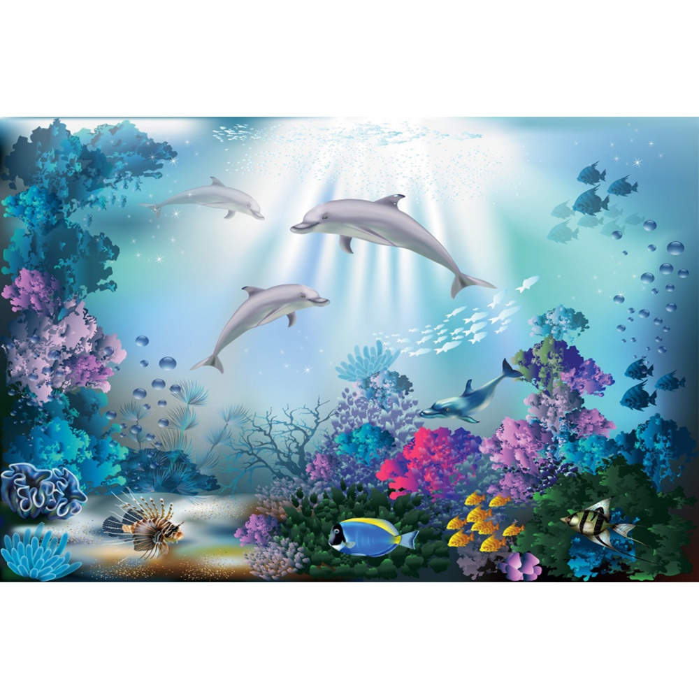 Underwater World Backdrop Unde – обзор и цена Aquarium Marine World