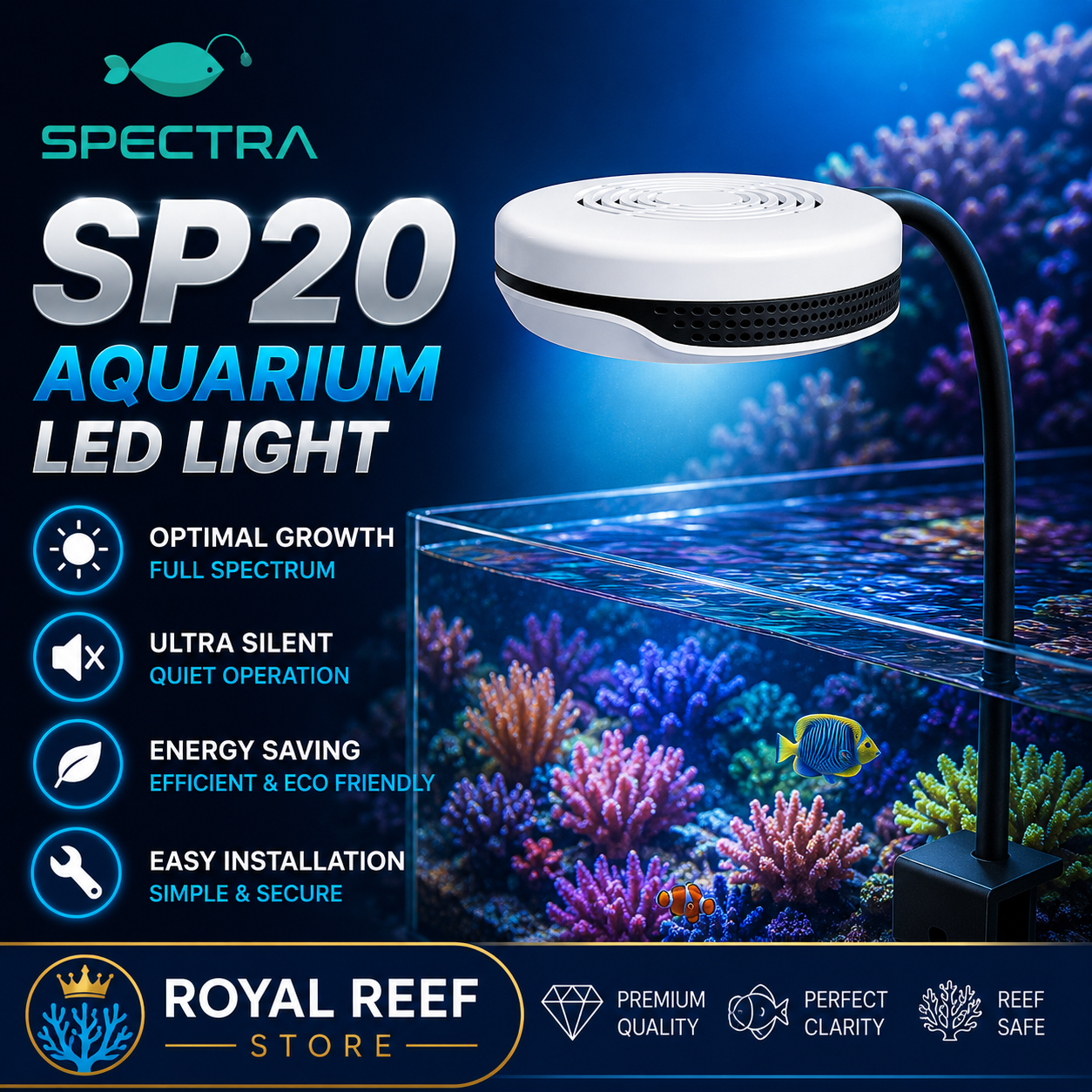 Spectra SP20 20W Aquarium LED  – обзор и цена Marine Aquarium Led