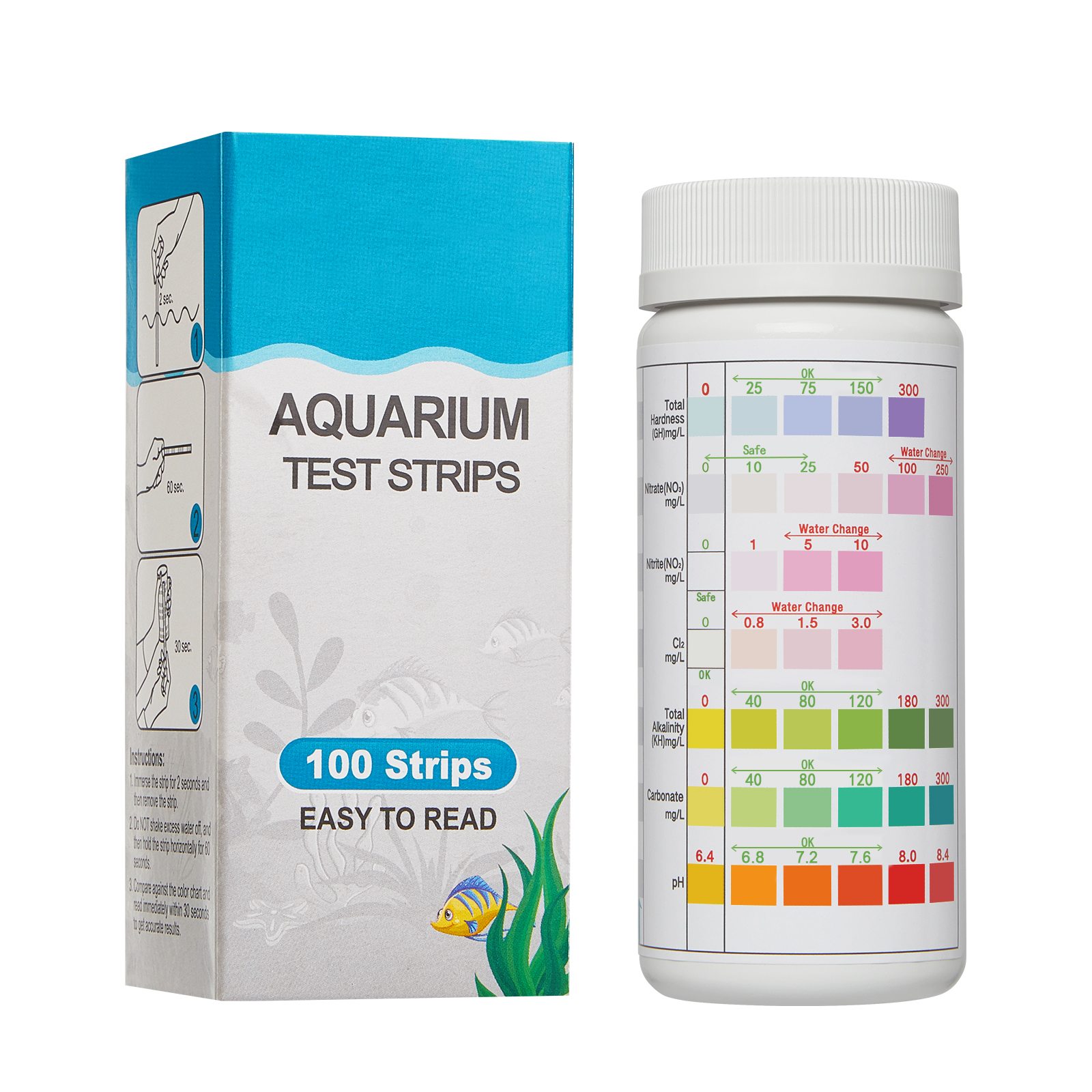 LUXBIRD 100pcs Aquarium Test S – обзор и цена Marine Aquarium Water Test Kit