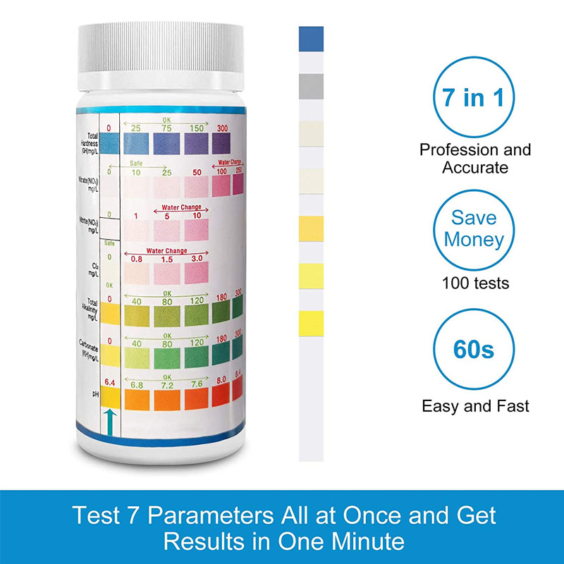 7-IN-1 Aquarium Test Strips 10 – обзор и цена Marine Aquarium Water Test Kit