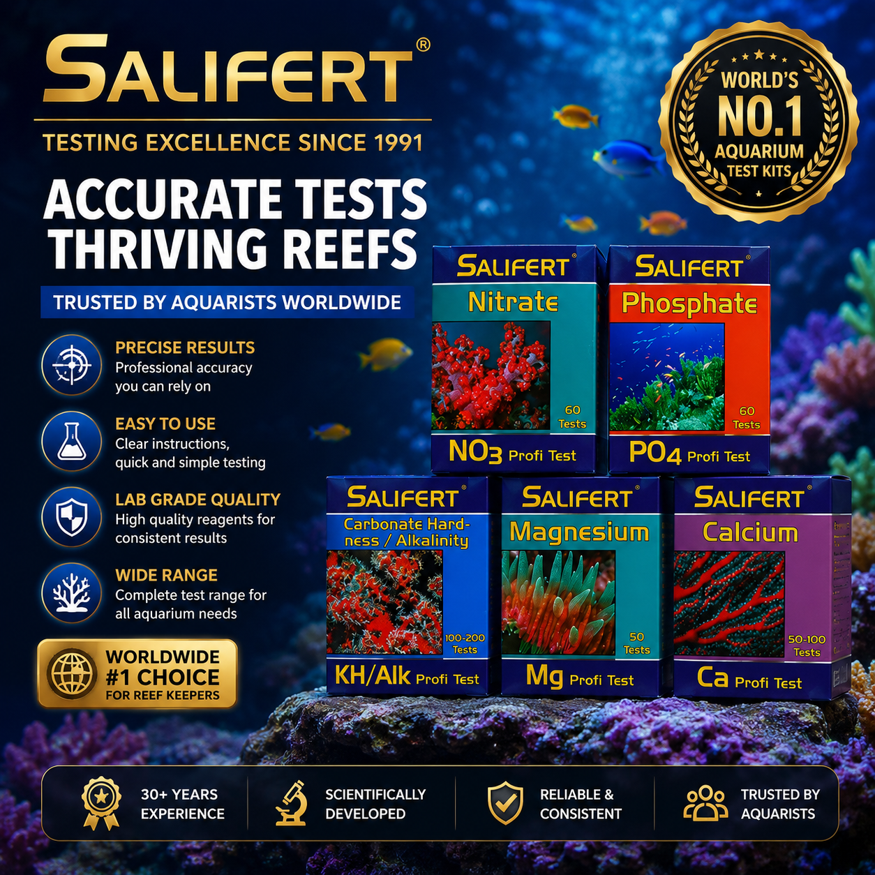 Salifert Dutch Brand Aquarium  – обзор и цена Marine Aquarium Water Test Kit